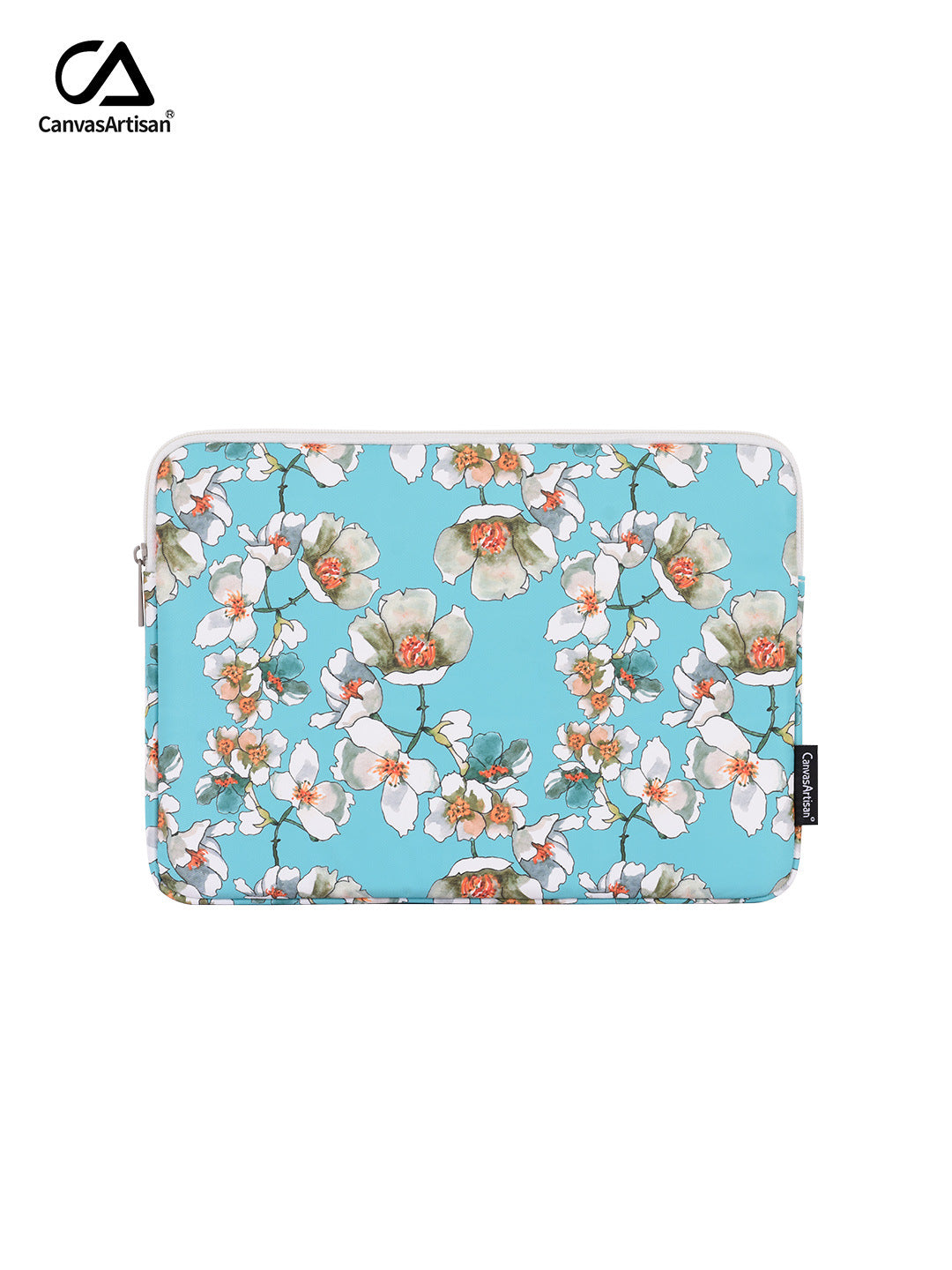 Floral Blossom Laptop Sleeve – Breathable Zippered Case for 11–15" Devices