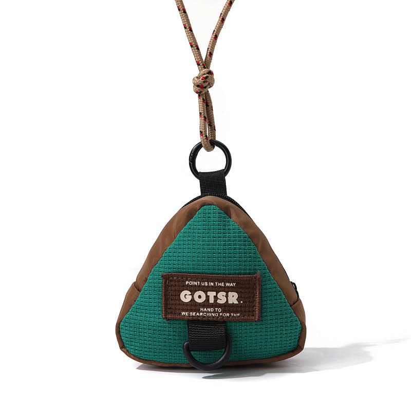 Triangle Coin Purse & Key Bag – Compact Neck & Shoulder Pouch