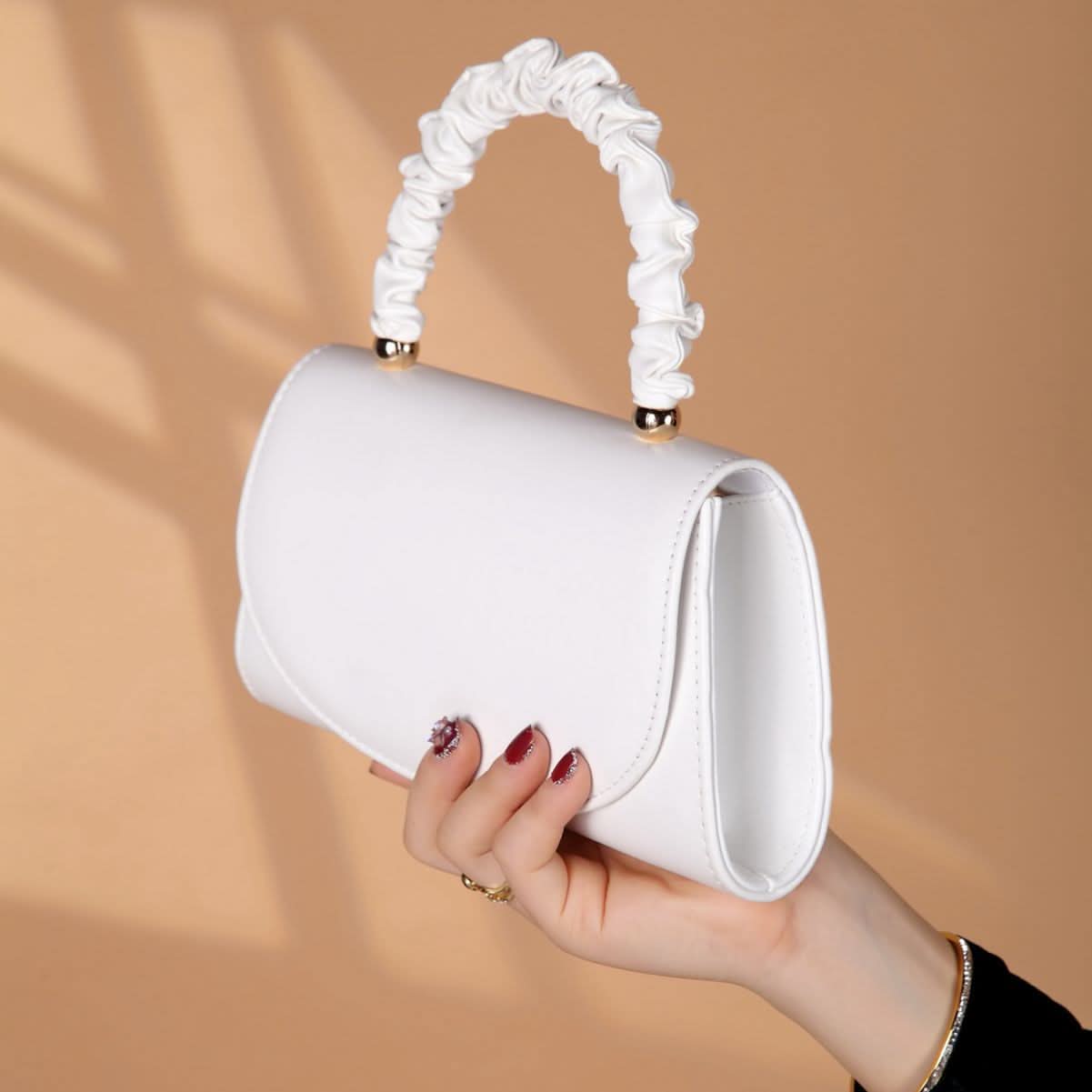 Women’s Fashion PU Hand Bag – White