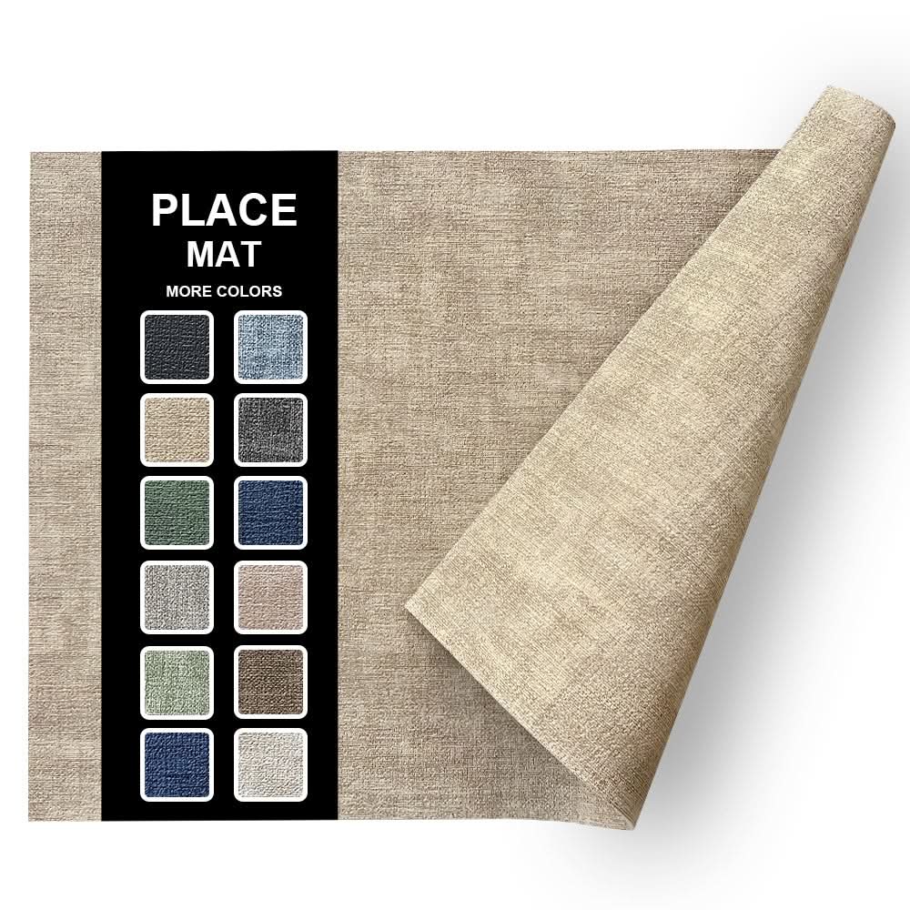 Double-Sided Leather Waterproof Square Placemat