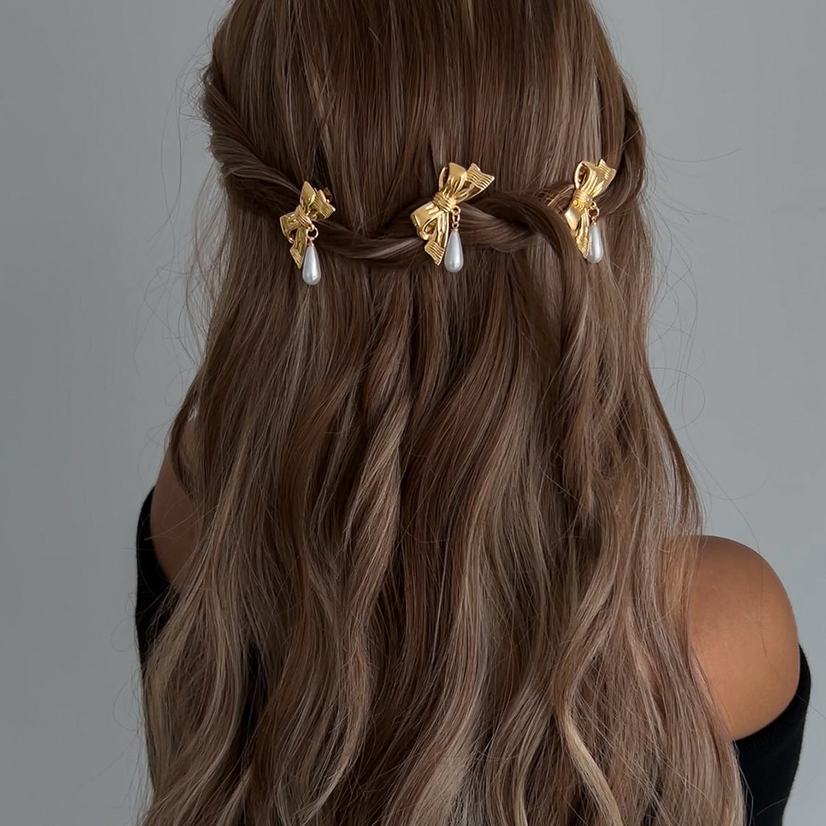 Alloy Decorative Hair Clips – Cute Bow & Heart Hair Accessories for Women