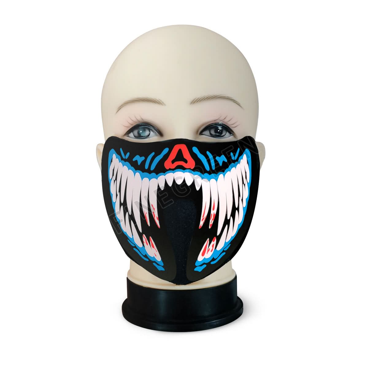 Voice-Controlled Glowing Halloween Mask, USB-Powered