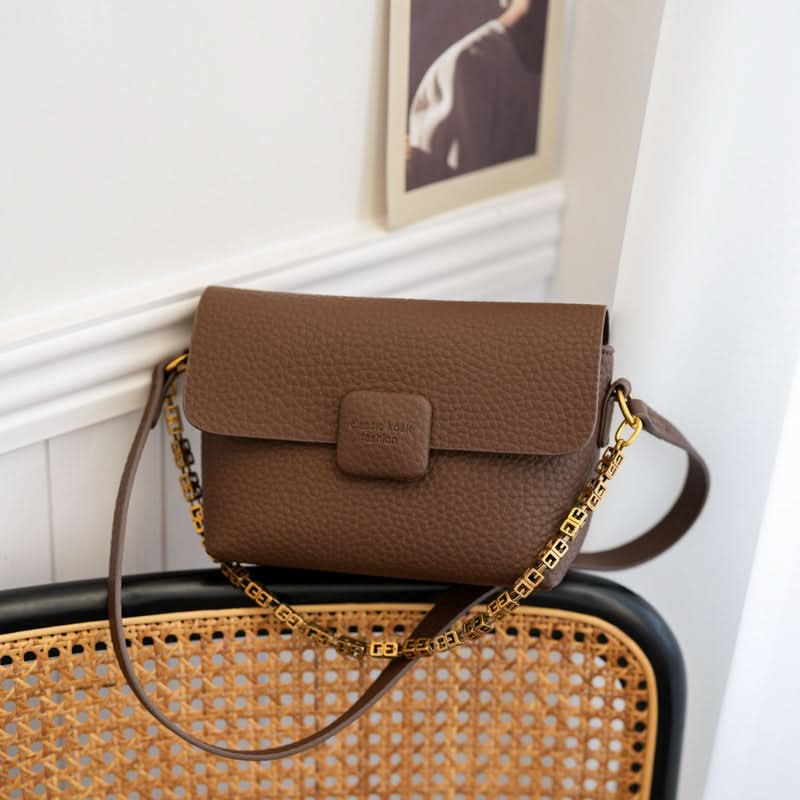 Women's Soft PU Leather Chain Crossbody Bag – Retro Style