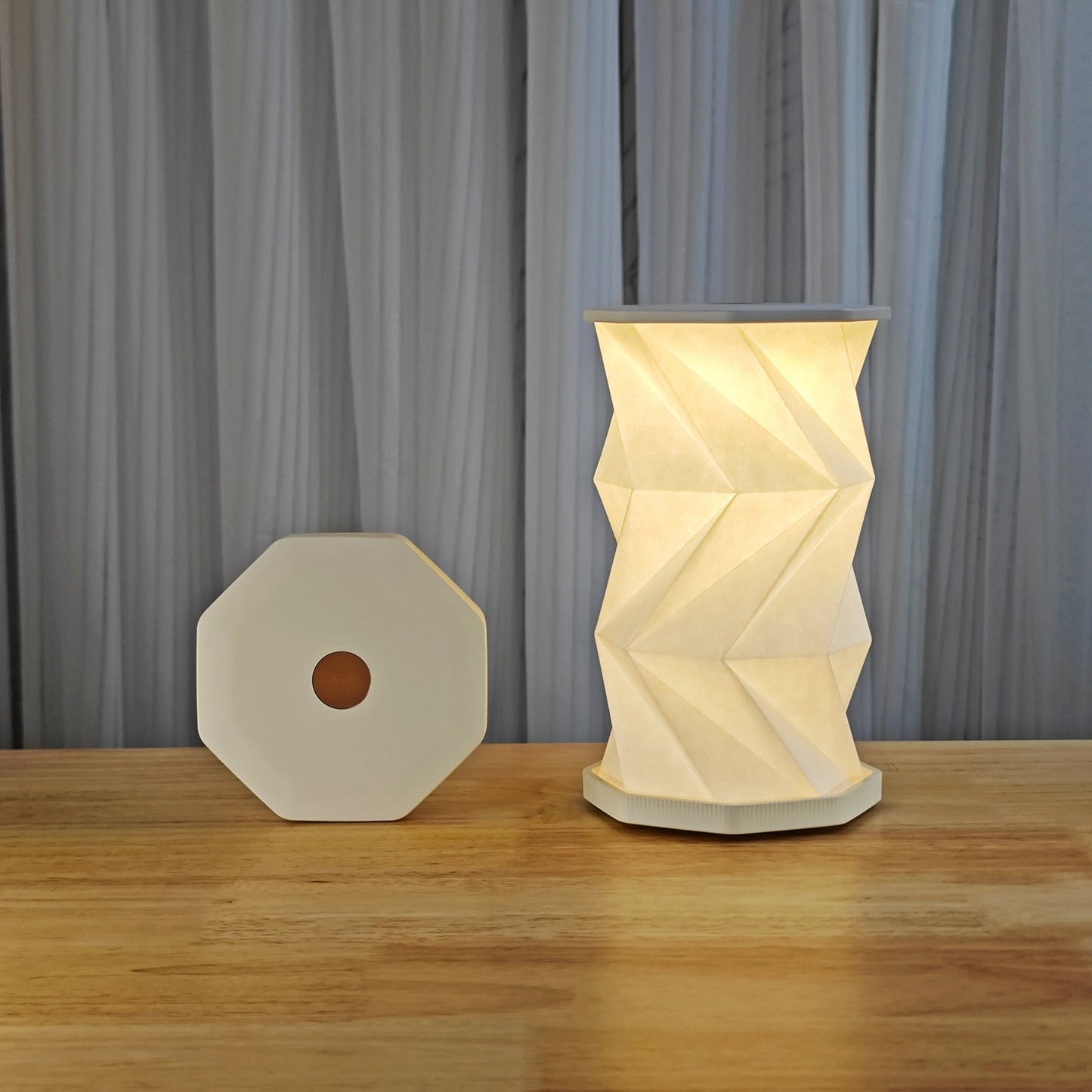 Modern LED Table Lamp – Magnetic Folding Rotating Origami Night Light for Home Décor & Gifts