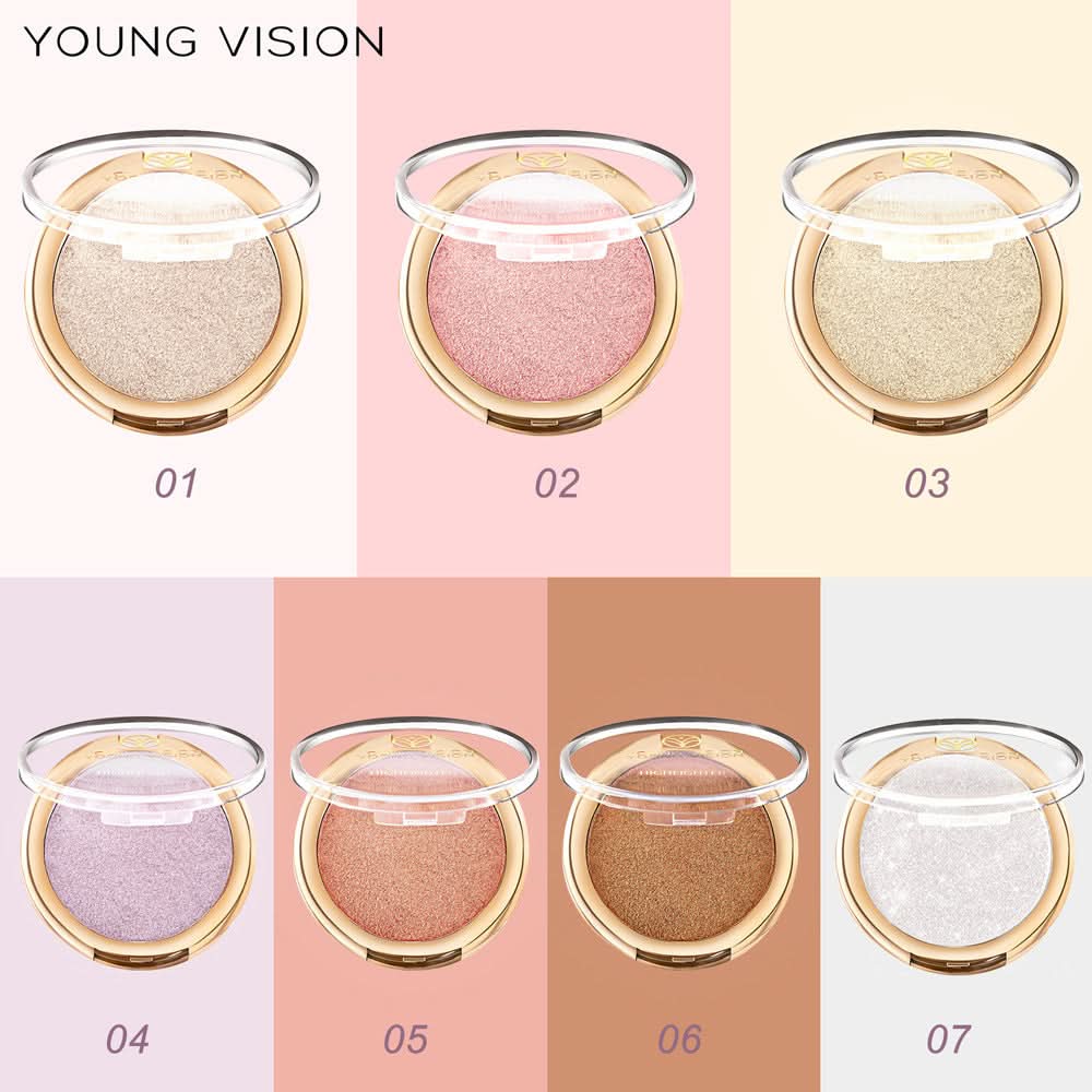 YOUNG VISION Baked Highlighter Powder – Brightening & Contouring, Polarized Glow