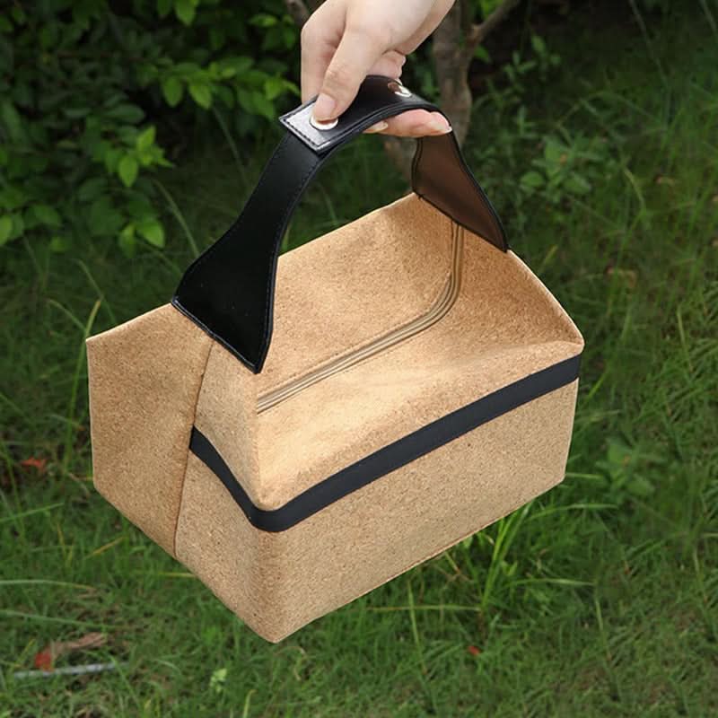 Wood Grain Leather Multipurpose Storage Bag