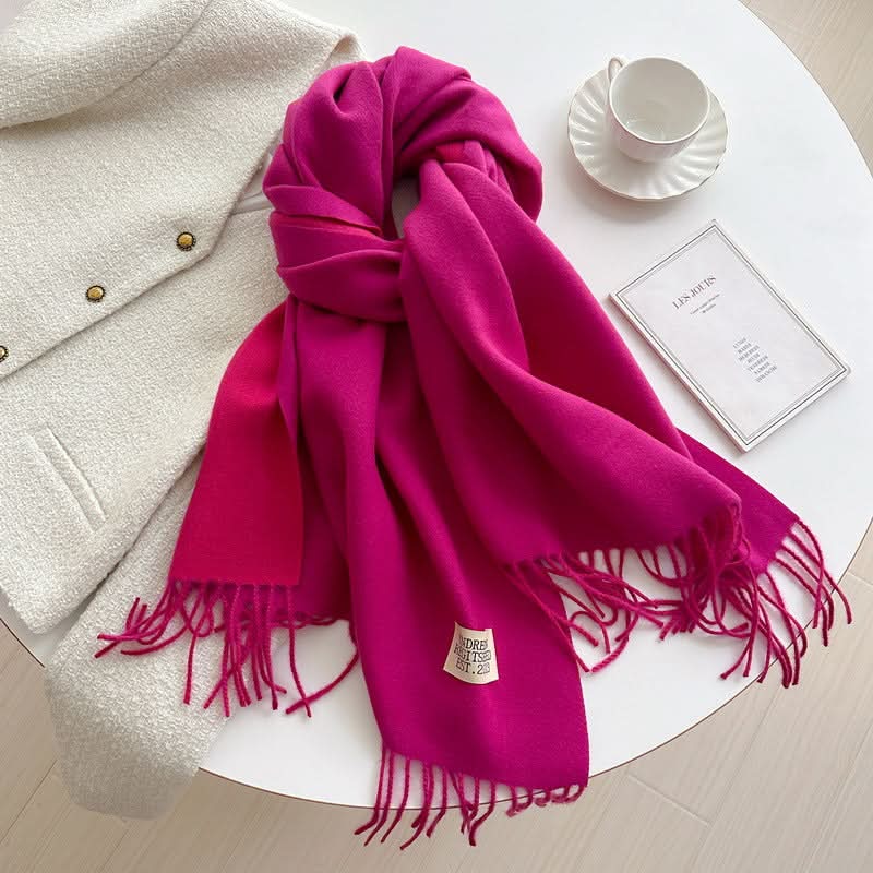Korean Style Double-Sided Imitation Cashmere Scarf