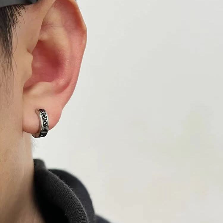 Men's Roman Numeral Ear Cuff - Non-Pierced Hoop Earrings