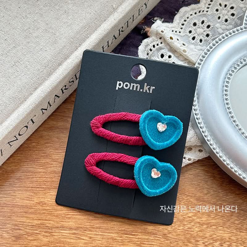 Velvet Star Hair Clips  – Korean-Inspired Bang & Broken Hair Pins (Pack of 3)
