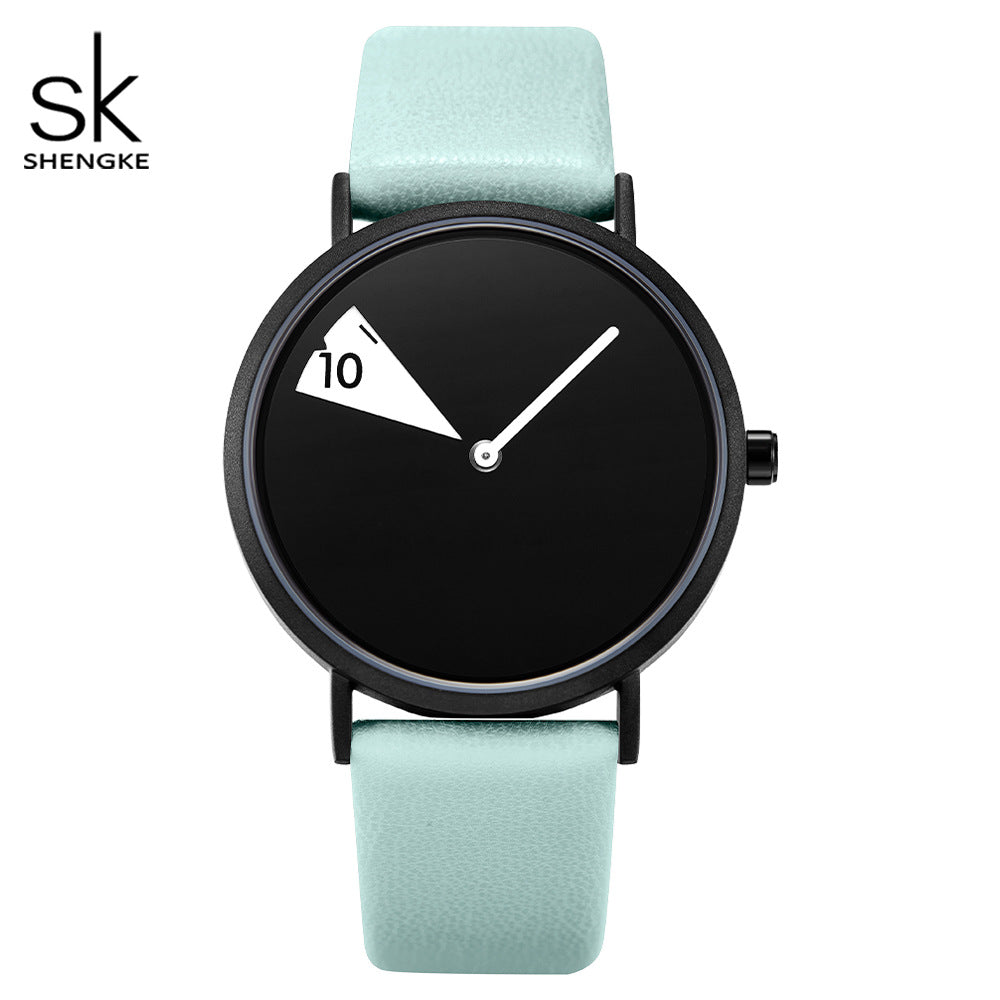 SK Women’s Quartz Watch – Fashion Waterproof Casual Leather Strap Wristwatch