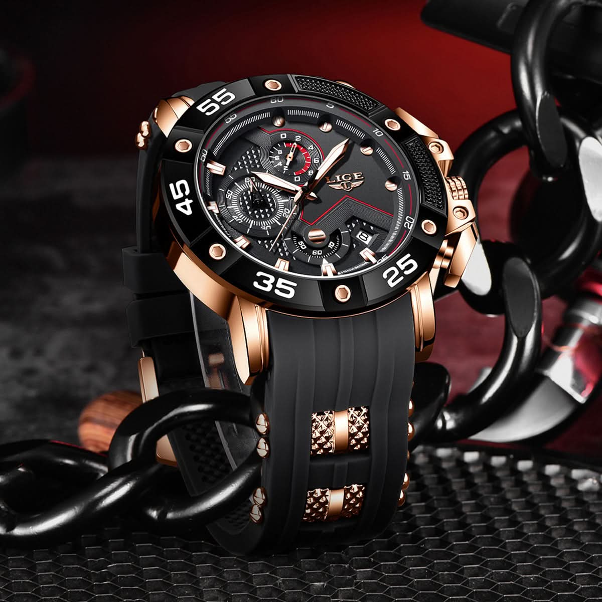 Men’s Chronograph Quartz Watch – Luminous Dial, Business Watch
