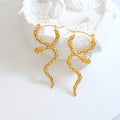 Snake-Shaped Geometric Earrings for Women – Titanium Steel Statement Jewelry | Bold & Trendy Design