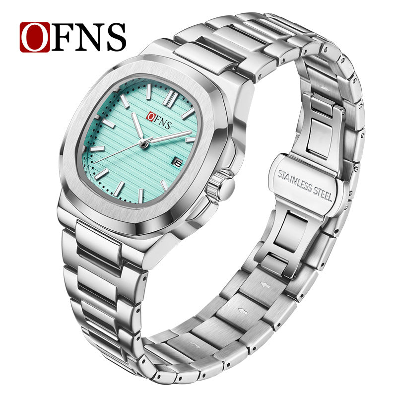 OFNS Men’s Quartz Watch – Waterproof Business Timepiece with Steel Strap