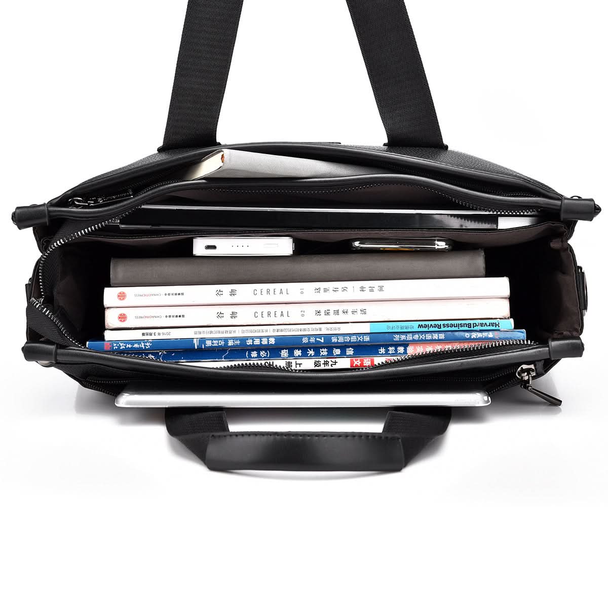 Men’s Trendy Large Capacity Business Messenger Bag – PU Leather Shoulder Bag