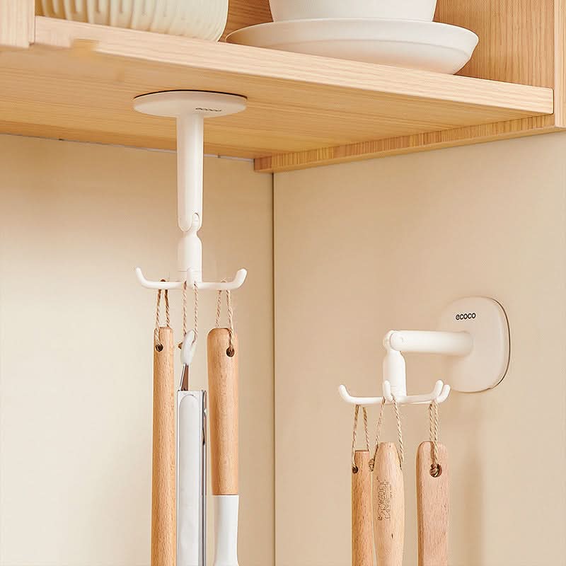 360° Rotating Kitchen Hooks – For Spoons, Towels & Utensils