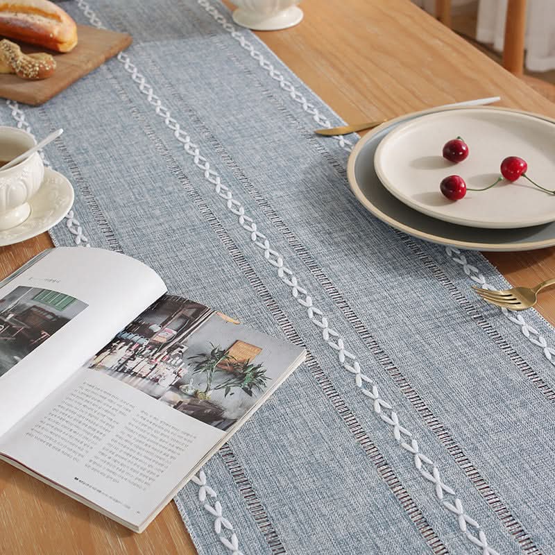 Table Flag Cotton & Linen Table Cloth – Handmade with Tassels