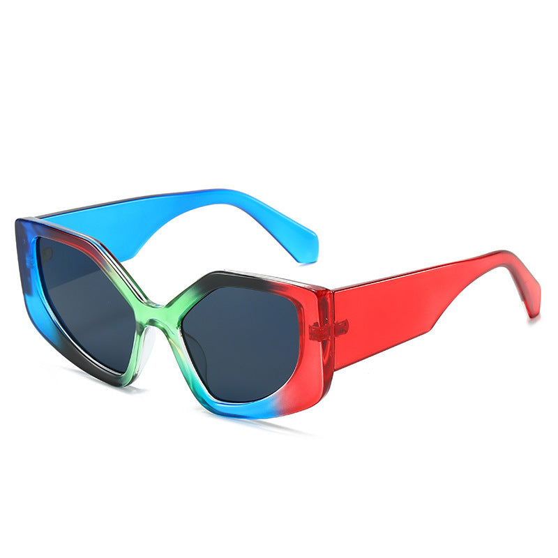 Rainbow Cat Eye Sunglasses for Women – UV400 Full Frame Fashion Shades