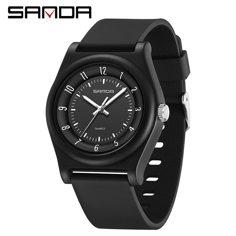 Sanda Waterproof Student Quartz Watch – Luminous Casual Unisex Wristwatch