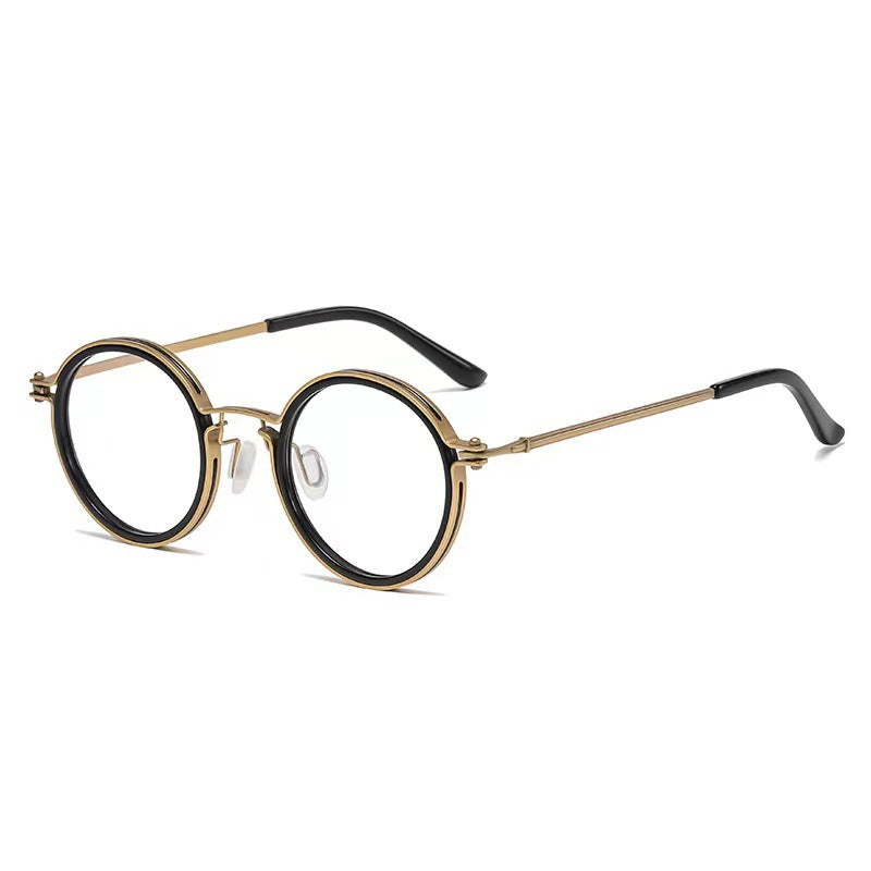 Round Frame Anti-Blue Light Glasses for Women & Men – High Myopia-Ready Resin Lenses