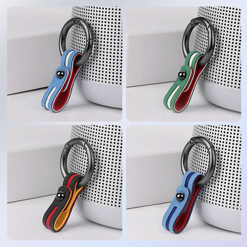 Luxury Alcantara Suede Car Keychain | Anti-Lost Key Rope with Waist Clip