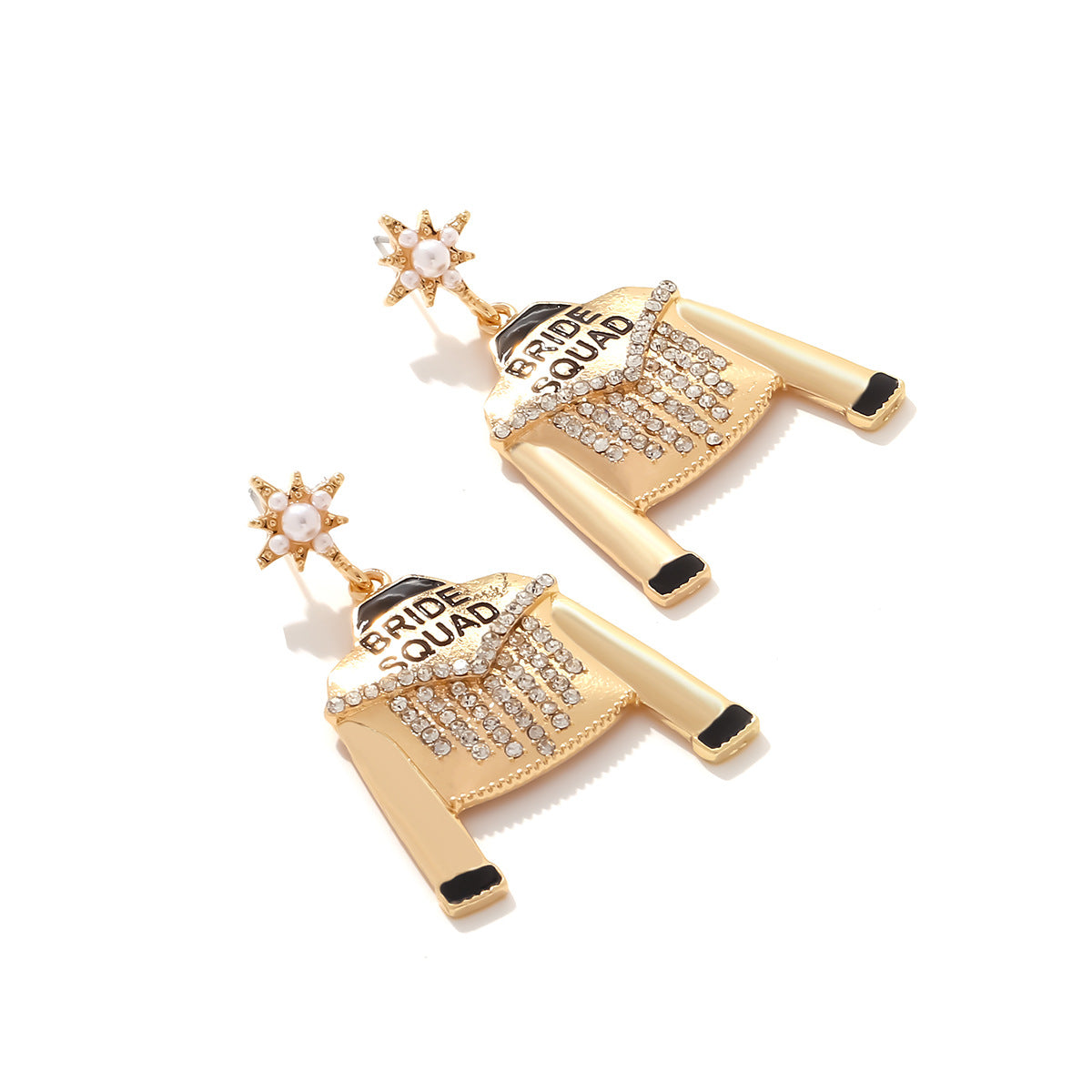 Trendy Letter Drop Earrings for Women – Alloy Crystal Statement Jewelry