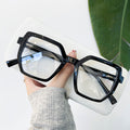 Trendy Oversized Square Blue Light Glasses – TR90 Frame, Myopia-Ready