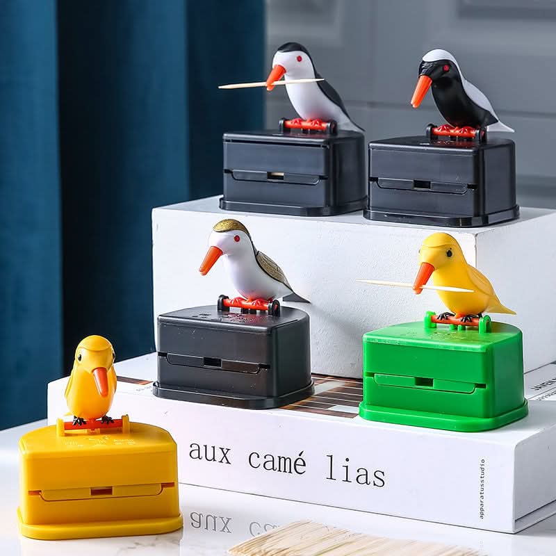 Automatic Bird Toothpick Holder – Push-Type Dispenser