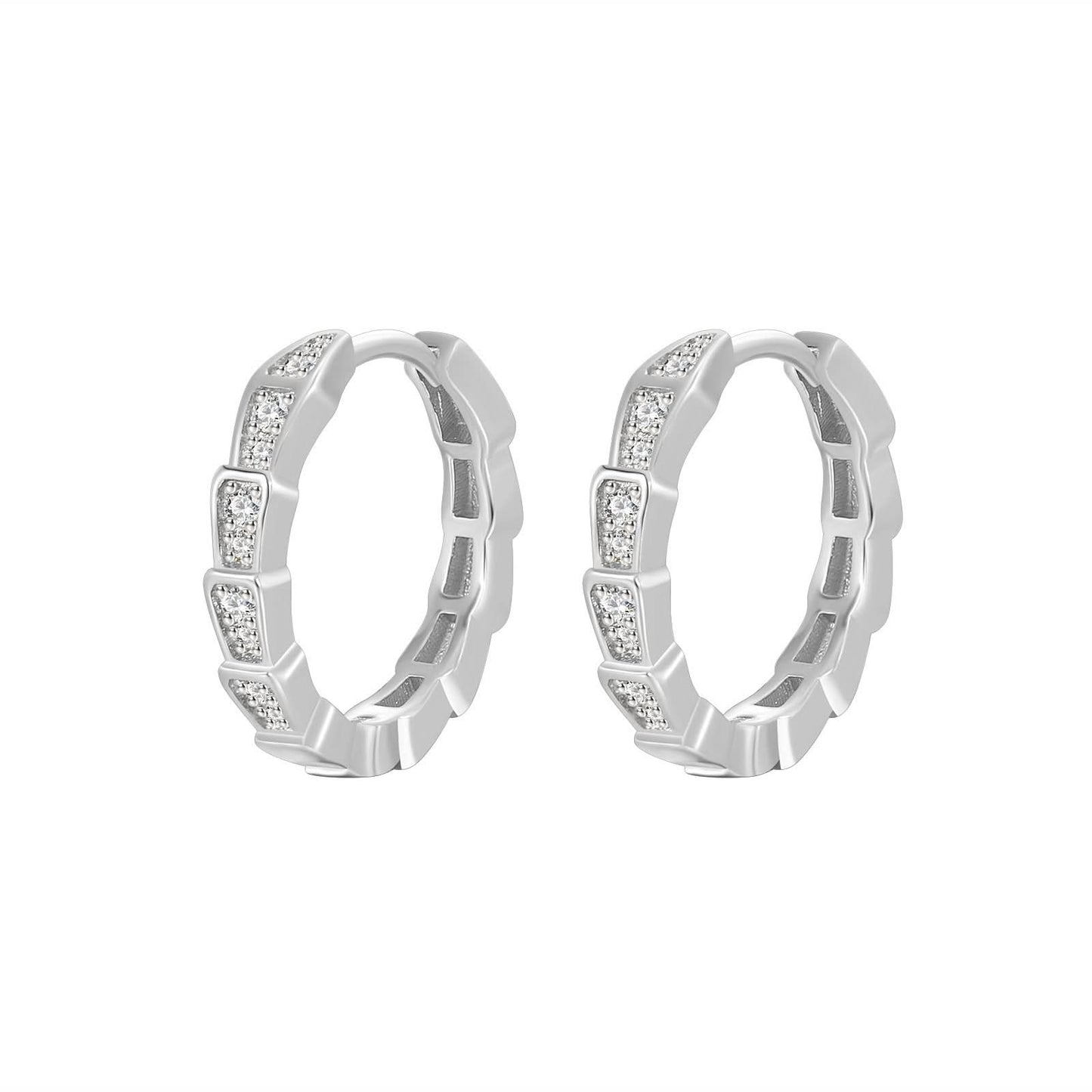 Snake Cuff Bracelet with Full Diamond Accents