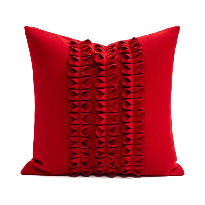 Nordic Red Festive Cushion Cover – Embroidered