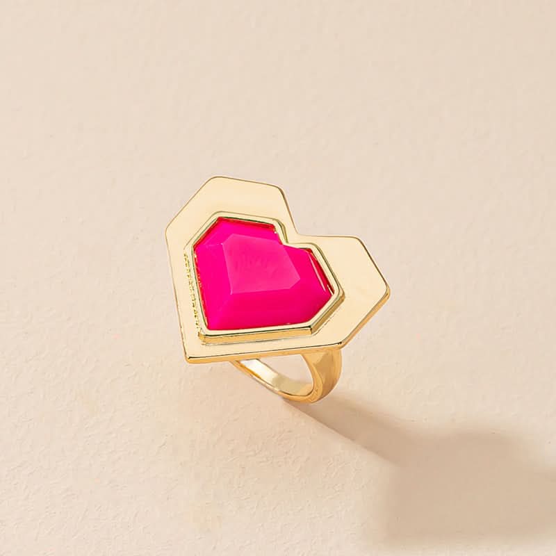 Rose Red Temperament Plum Blossom Ring