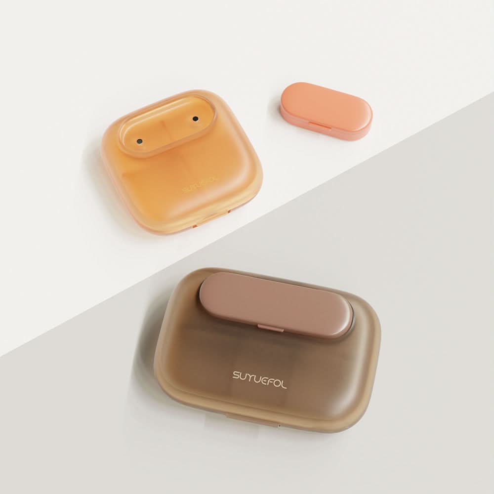 Portable small medicine box three meals a day sealed medicine storage box carry pills medicine packing box