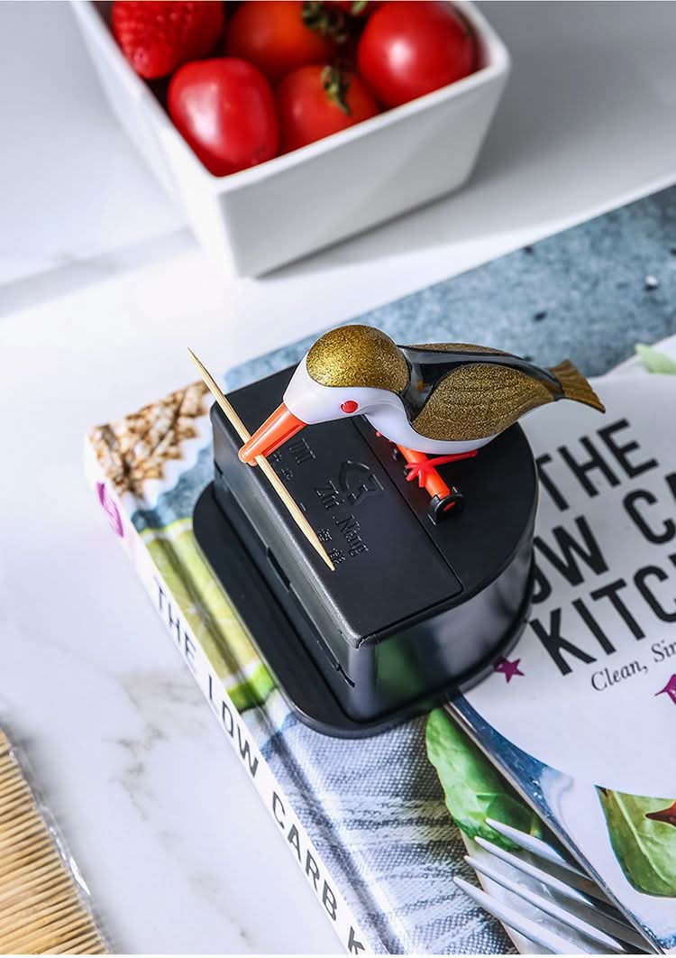 Automatic Bird Toothpick Holder – Push-Type Dispenser