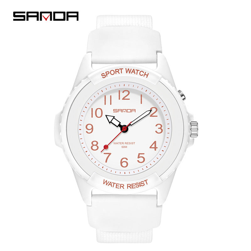 Sanda Luminous Sports Quartz Watch – Waterproof Outdoor Watch for Students & Adults