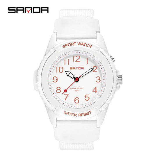 Sanda Luminous Sports Quartz Watch – Waterproof Outdoor Watch for Students & Adults