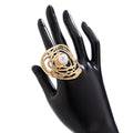 Women's Exaggerated Pearl Open Ring – Geometric Gold & Silver Statement Jewelry