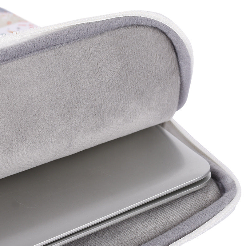 Tropical Leaves Laptop Sleeve – PU Leather Chromebook Bag with Dual Compartments