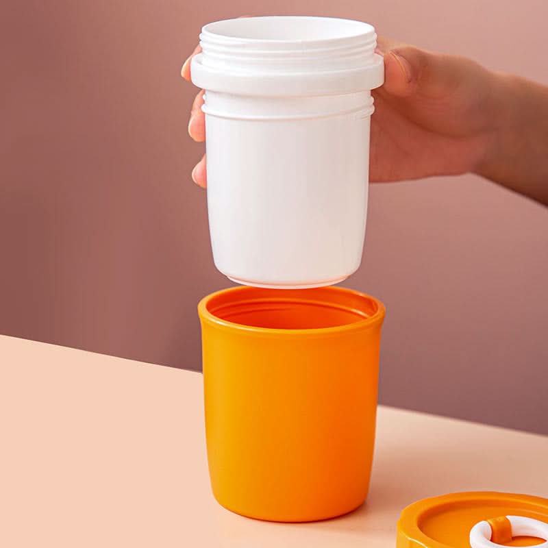 330ml Double-Layer Plastic Soup Cup – Portable Insulated Water Cup for Home & Office