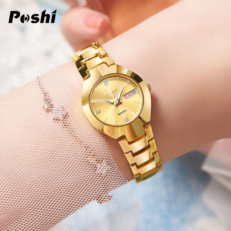Women’s Fashion Luminous Dial Quartz Watch – Stainless Steel Strap