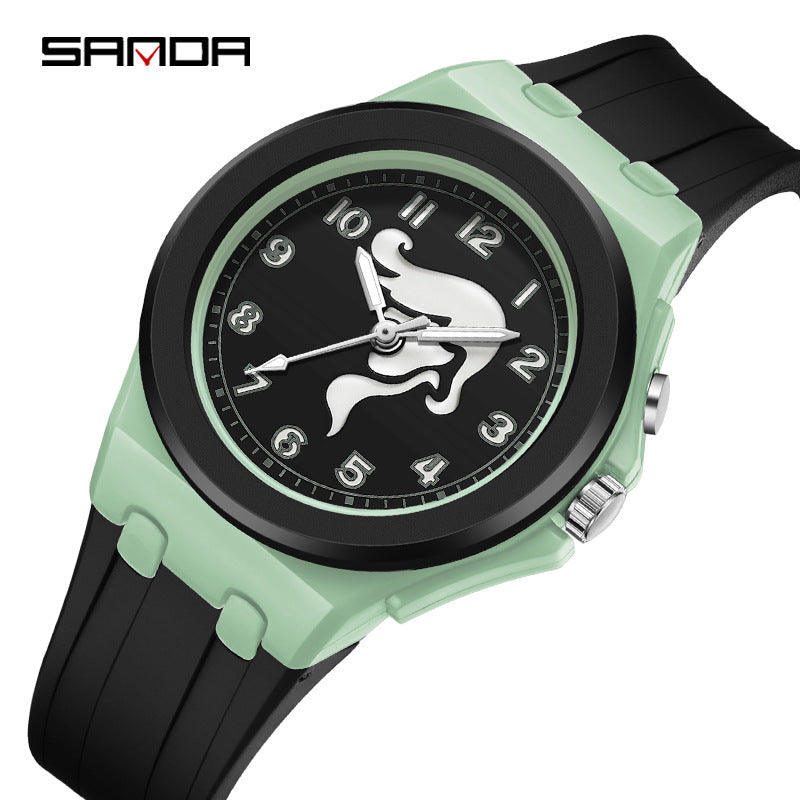 Sanda Constellation Quartz Watch – Luminous Waterproof Student Watch for Kids