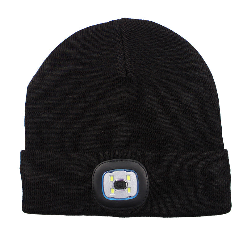 LED Beanie Hat – Rechargeable Knit Travel Hat with Light, Windproof & Warm