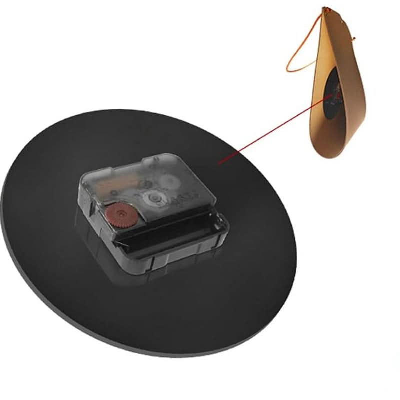 Retro PU Leather Wall Clock Decor