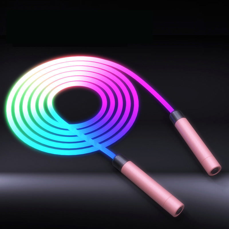 Smart LED Skipping Rope – Colorful Luminous Fitness Jump Rope (Battery Model, 2.8m)