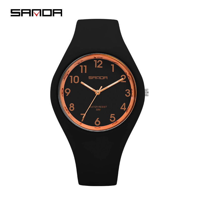 Sanda Jelly Series Quartz Watch – Waterproof Shockproof Sports Watch for Students