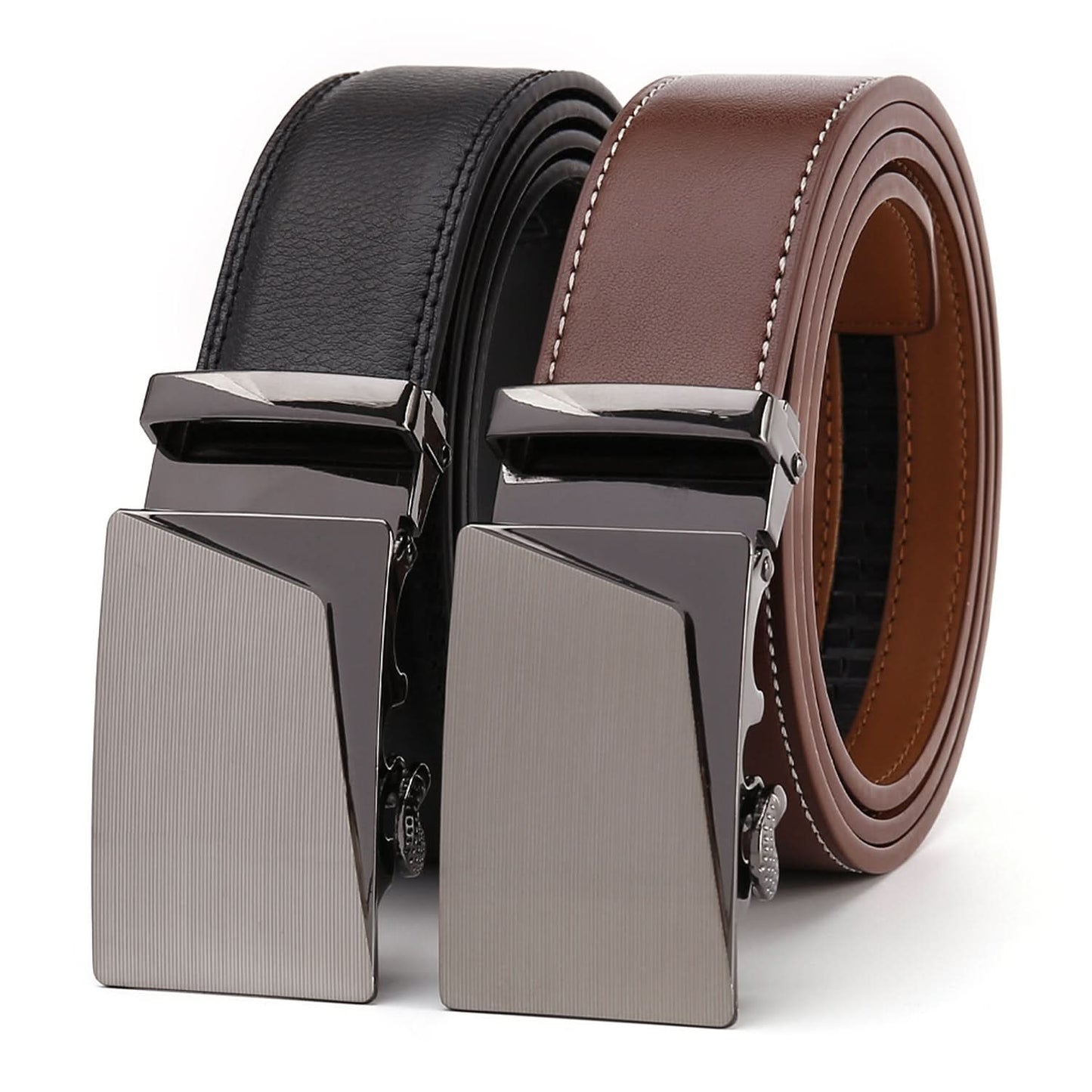 Men's Leather Automatic Buckle Belt