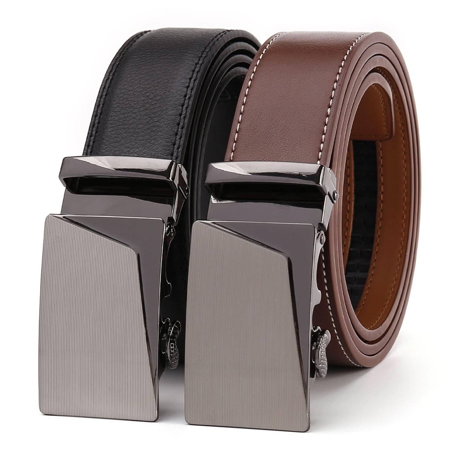 Men's Leather Automatic Buckle Belt