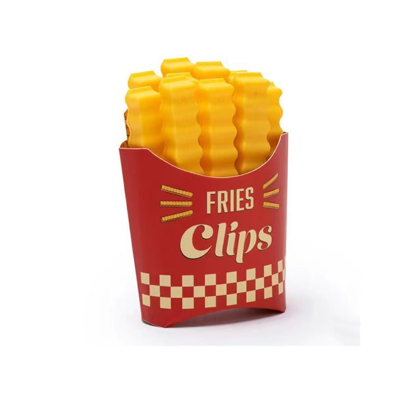 Magnetic Fries Plastic Storage Box – Cute Fries Design Food Clips for Kitchen