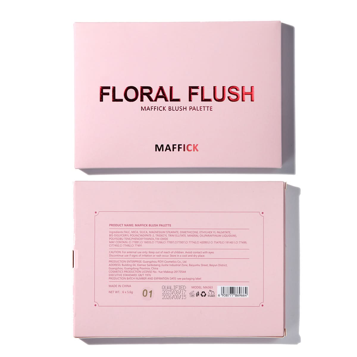 Flower Red Blush Palette – Matte Rouge for All Skin Tones