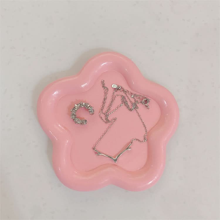 Irregular Resin Jewelry Plate - Creative Display for Earrings & Necklaces (Set of 2 pcs.)