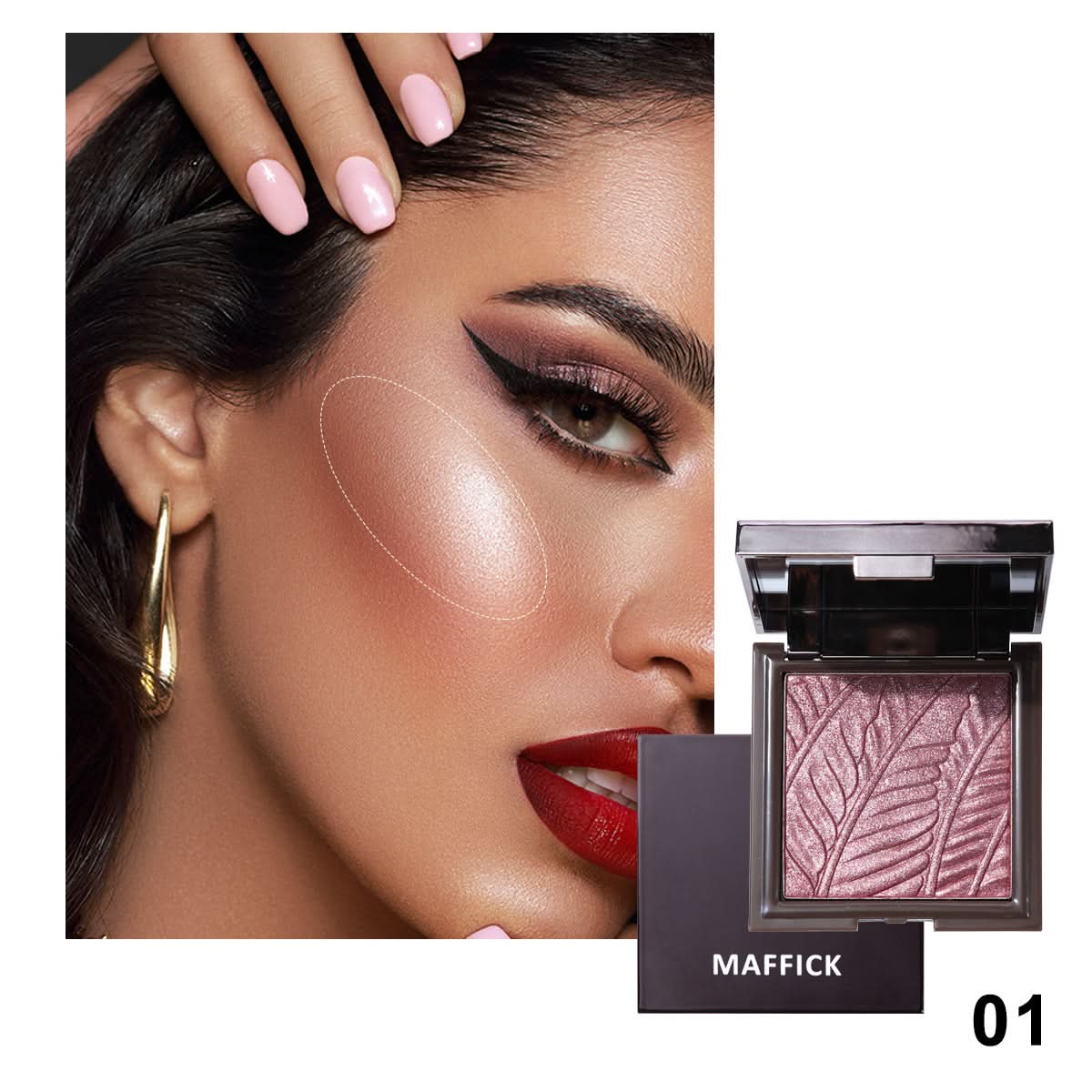 Earth Tone Eyeshadow – Long-Lasting Matte & Pearlescent Silver Powder
