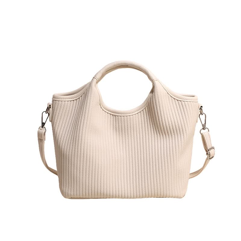 Retro Style Pleated PU Leather Bucket Bag for Women – Urban Chic